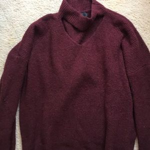 High neck sweater